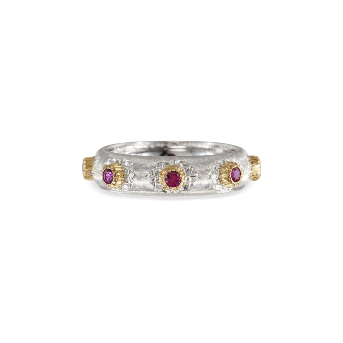 MACRI POSITANO ETERNELLE IN WHITE AND YELLOW GOLD WITH RUBIES