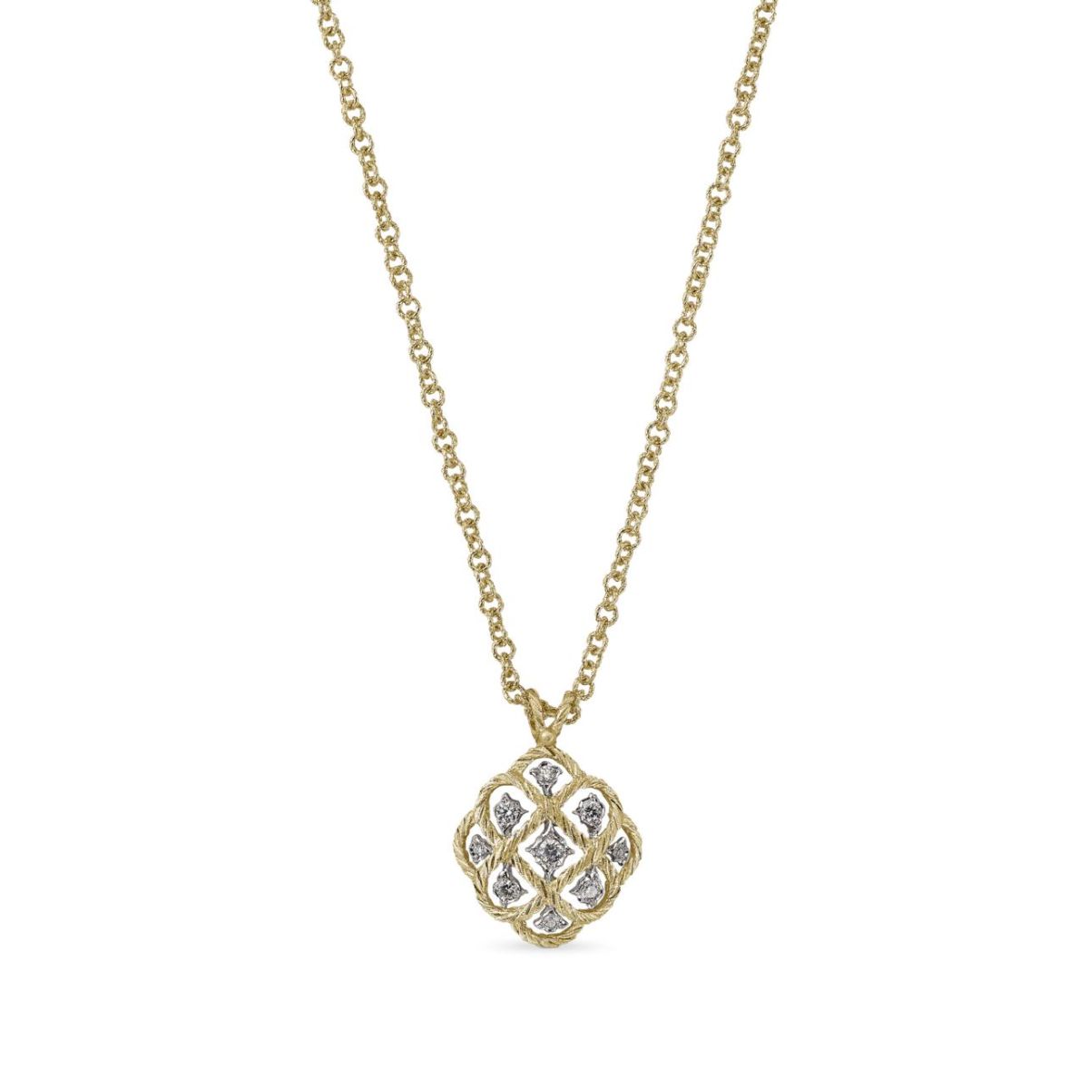 ÉTOILÉE YELLOW AND WHITE GOLD PENDANT WITH DIAMONDS