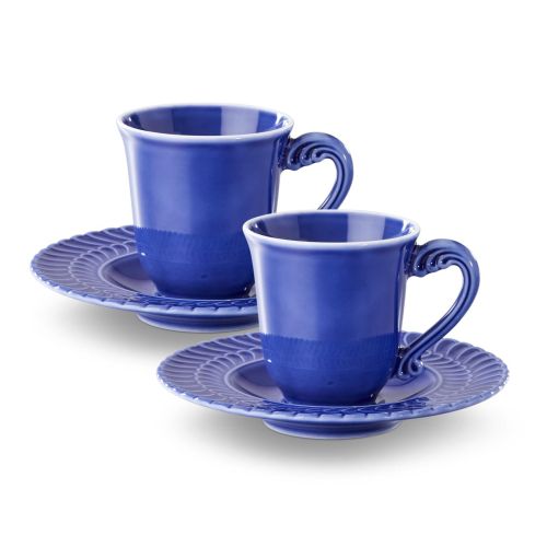 ROUCHE COBALT BLUE PORCELAIN COFFEE CUP