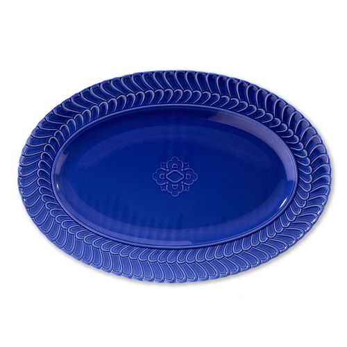 DOUBLE ROUCHE系列佛罗伦萨炉窑钴蓝色上菜盘