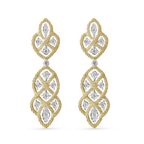 ÉTOILÉE YELLOW AND WHITE GOLD EARRINGS WITH DIAMONDS