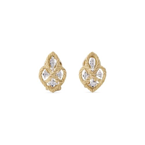 ÉTOILÉE YELLOW AND WHITE GOLD EARRINGS WITH DIAMONDS