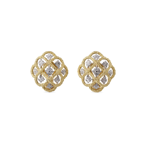ÉTOILÉE YELLOW AND WHITE GOLD EARRINGS WITH DIAMONDS