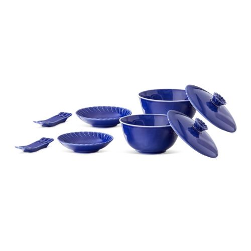 DOUBLE ROUCHE系列佛罗伦萨炉窑钴蓝色亚洲风套装